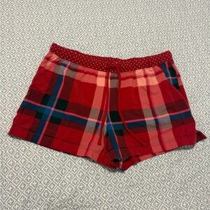 Red Plaid Soma Pajama Shorts